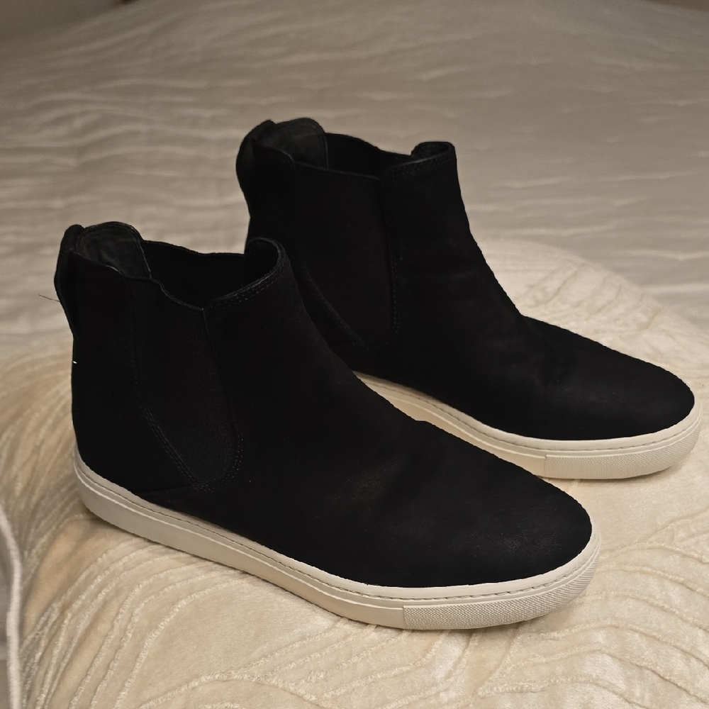 Vince Black Suede High-Top Sneakers